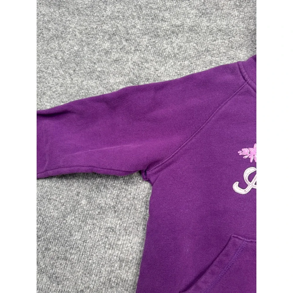 Sideout Girls Purple‎ Floral Graphic Pullover Hoodie Sweatshirt Kids Large 12/14